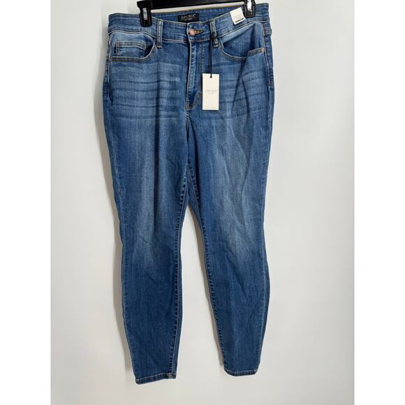 Judy Blue Womens 14W Blue High Waist Skinny Fit Stretch Jeans Classic Clean Look - Picture 1 of 4